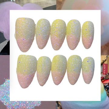 Cotton Candy Almond Press On Nail - MaYonail Store