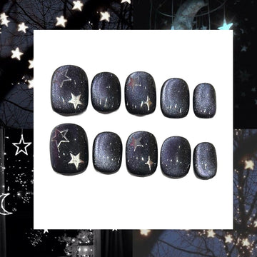 Starry Night Acrylic Square Press On Nail - MaYonail Store