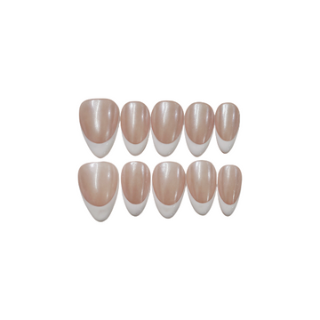 Polarized French Acrylic Almond Press On Nail - MaYonail Store