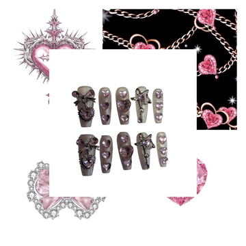 Love Spell Acrylic Coffin Press On Nail