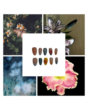 Wild Flower Acrylic almond Press On Nail - MaYonail Store