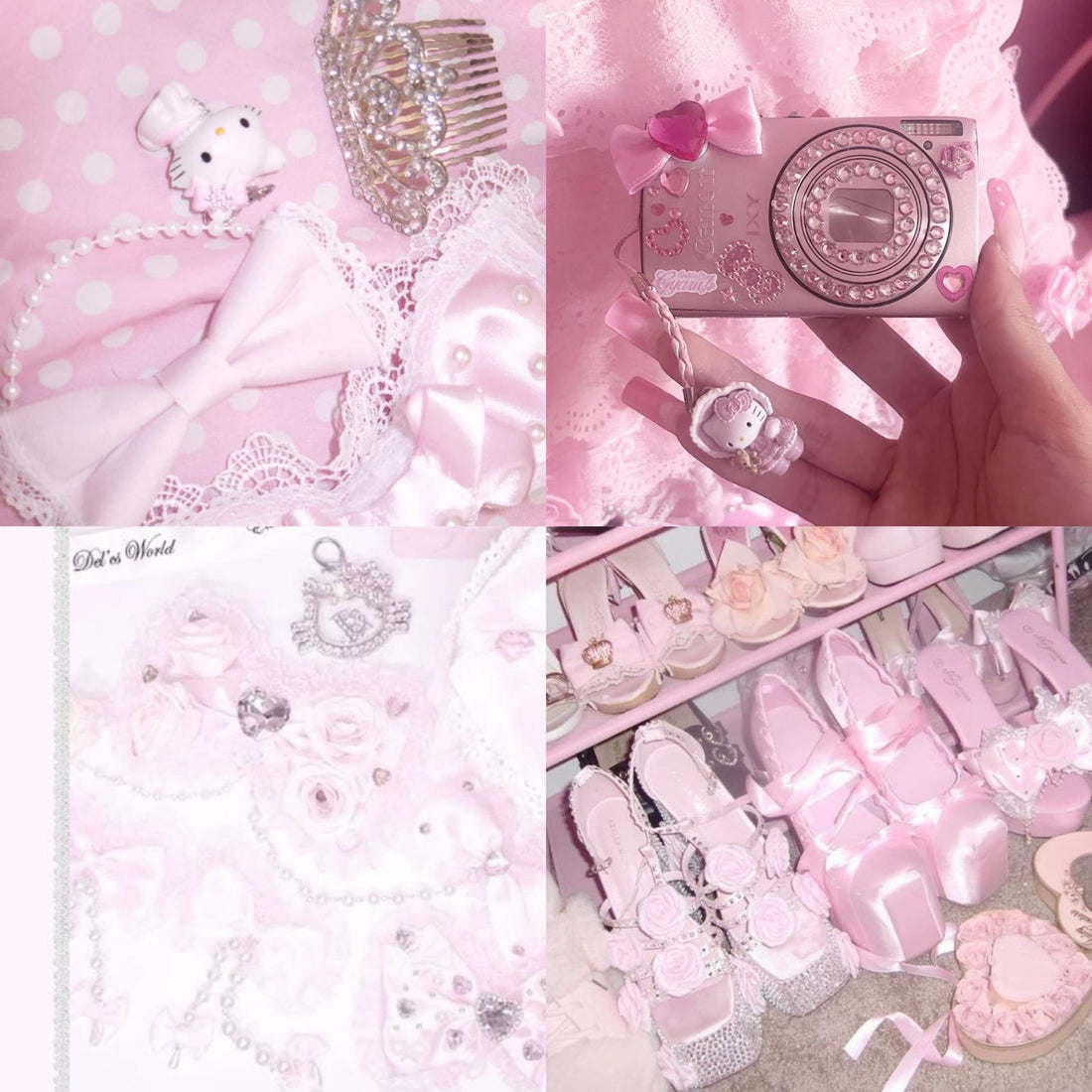 Hello Kitty Gyaru Acrylic Square Press On Nail