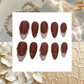 Elegant Pearl Acrylic Almond Press On Nail - MaYonail Store