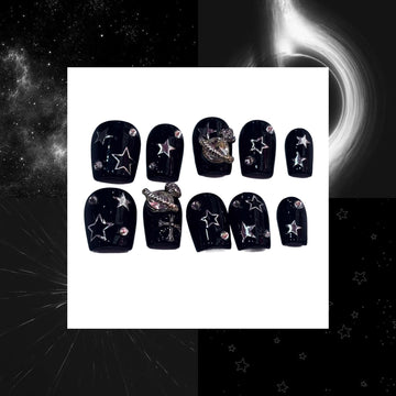Galactic BlackHole Acrylic Square Press On Nail