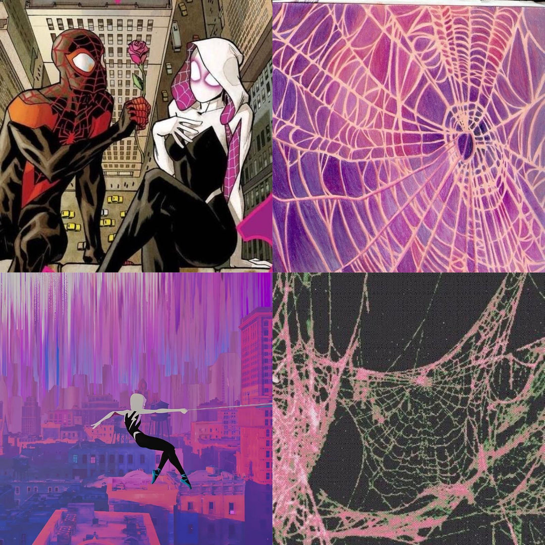 Spider Verse Acrylic Coffin Press On Nail - MaYonail Store