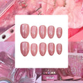Shades of Pink Acrylic Almond Press On Nail L221253394 - MaYonail Store