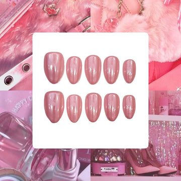 Shades of Pink Acrylic Almond Press On Nail L221253394 - MaYonail Store