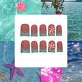 Teal Summer Acrylic Duck Press On Nail L252 - MaYonail Store