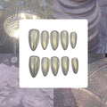 White Sunlight Almond Press On Nail L217 - MaYonail Store