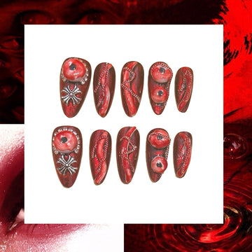 Halloween Zombie Acrylic Almond Press On Nail - MaYonail Store
