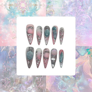 Cyber Angel Acrylic Stiletto Press On Nail - MaYonail Store