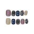 Cyan Jelly Acrylic Square Press On Nail - MaYonail Store