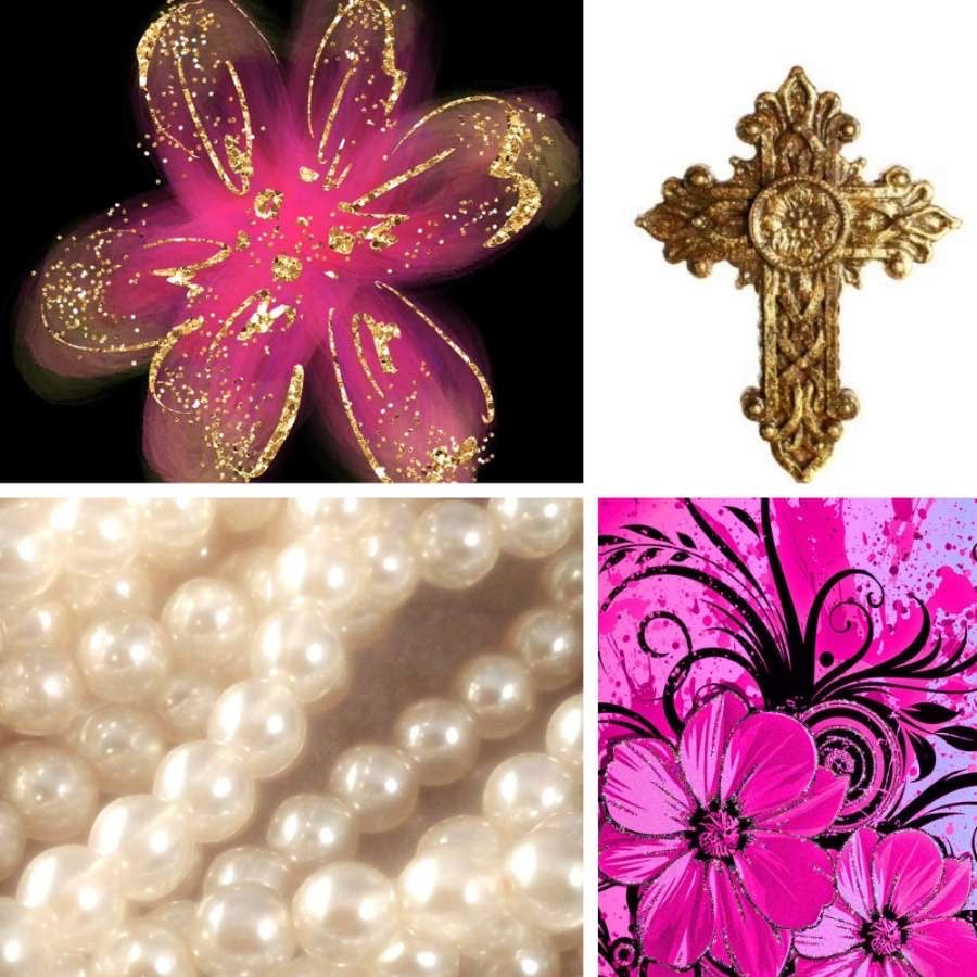 Pink Glamour Acrylic Almond Press On Nail