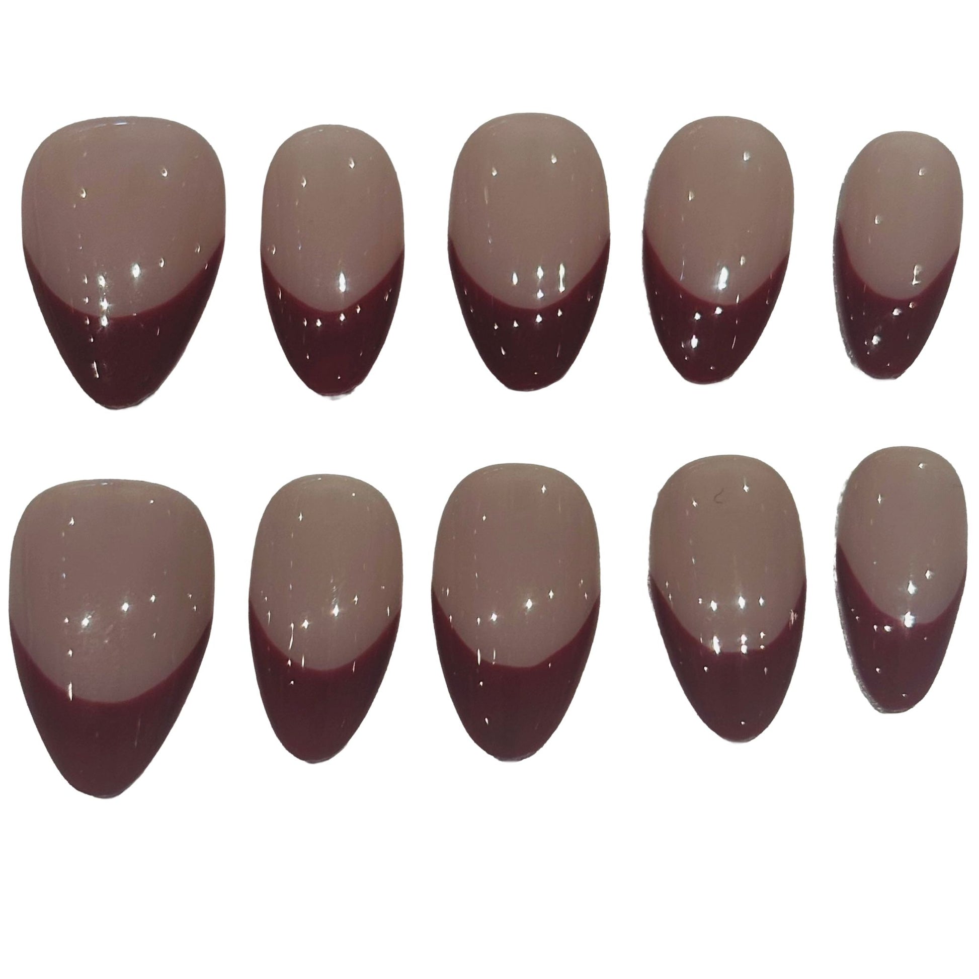 Iconic Red French-tip Acrylic Almond press On Nail - MaYonail Store