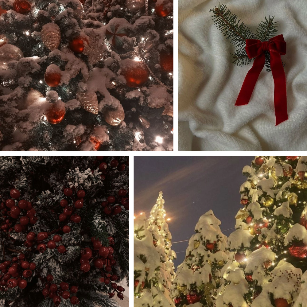 Festive Frost Acrylic Stiletto Press On Nail