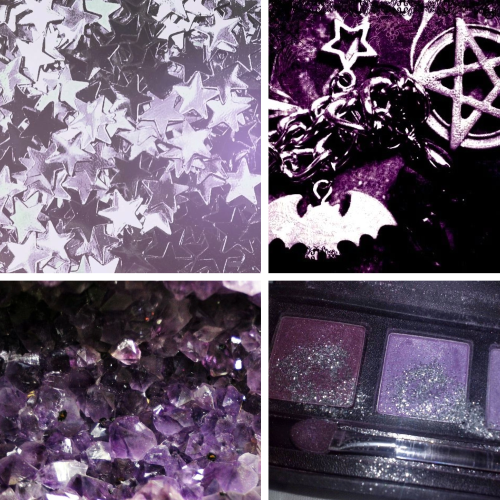 Shimmer Galaxy Acrylic Coffin Press On Nail