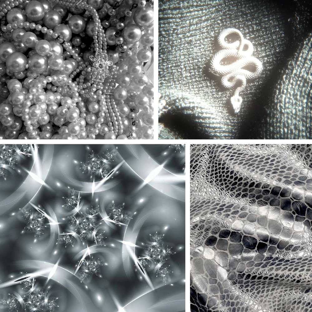 Silver Serpent Acrylic Stiletto Press On Nail