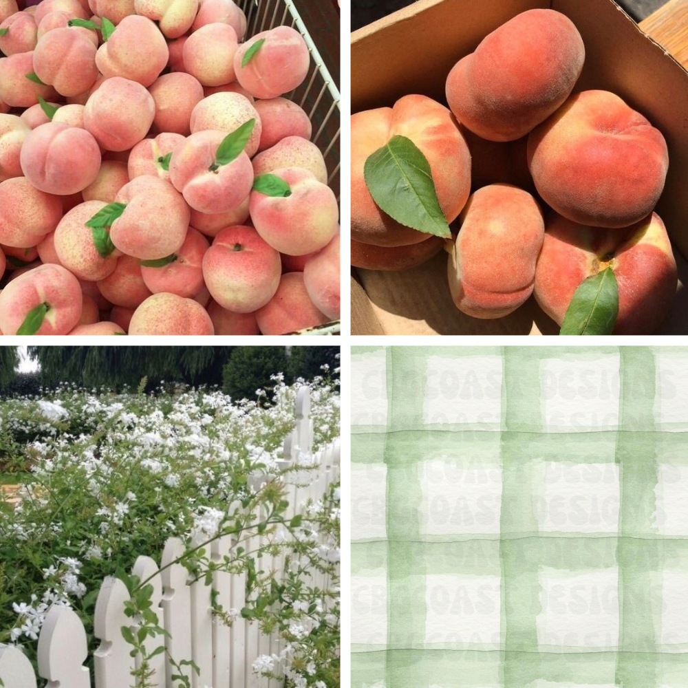 Peachy Garden Acrylic Square Press On Nail - MaYonail Store