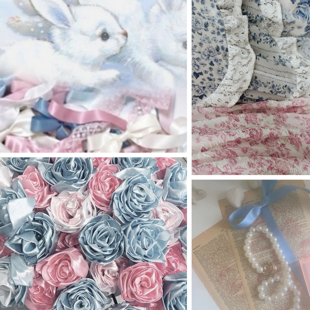 Funky Florals Acrylic Square Press On Nail - MaYonail Store