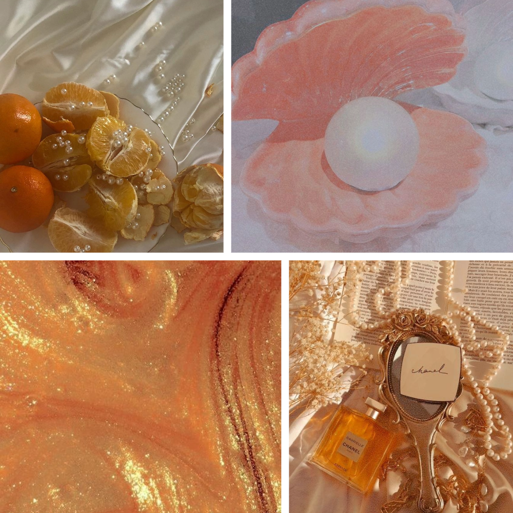 Orange Sunset Acrylic Almond press On Nail