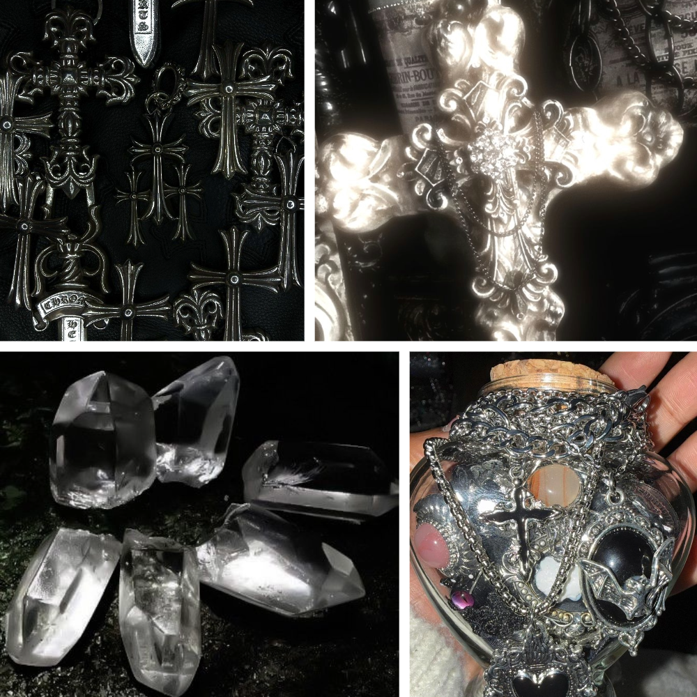 Stone Heart Acrylic Stiletto press On Nail - MaYonail Store