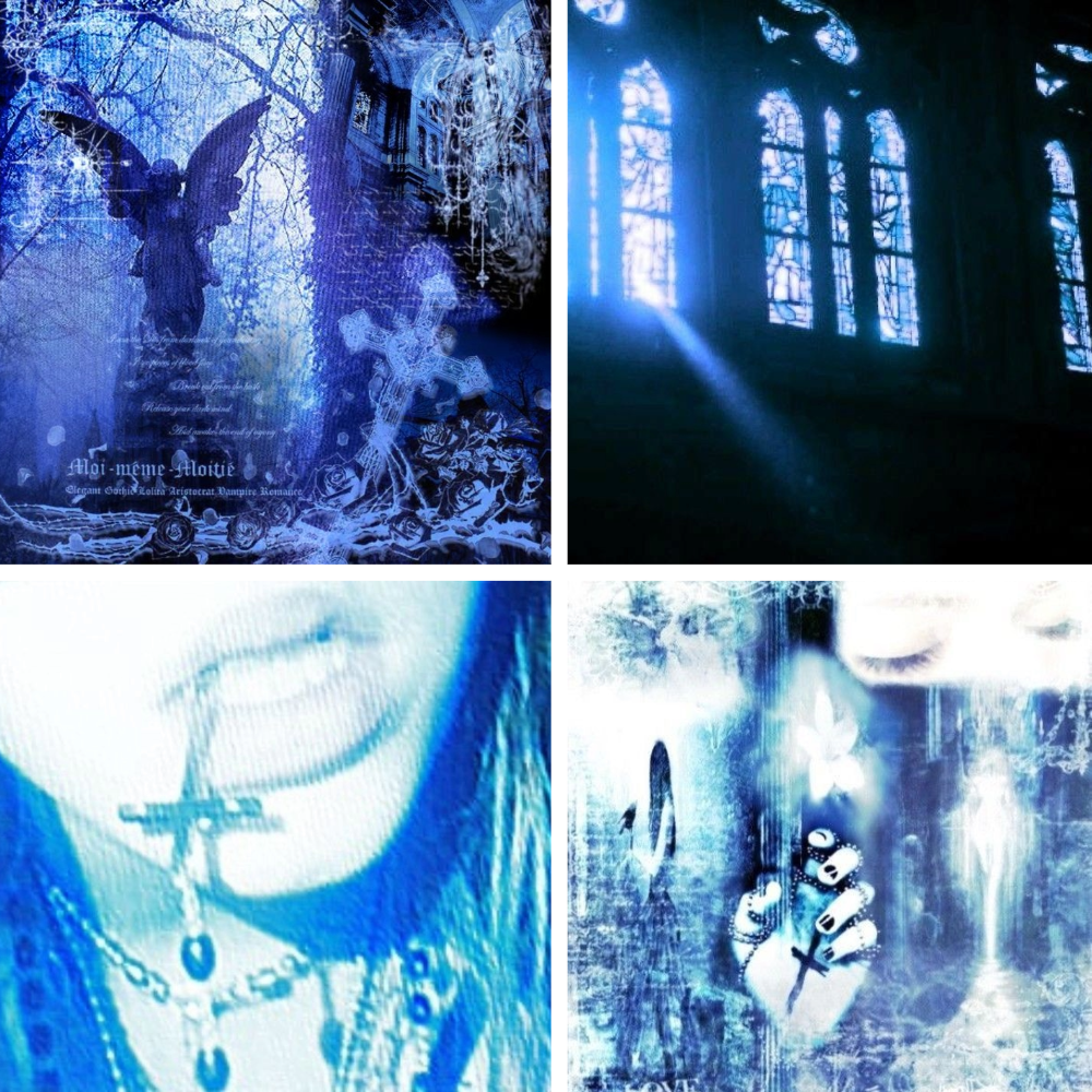 Midnight Blue Acrylic Stiletto press On Nail