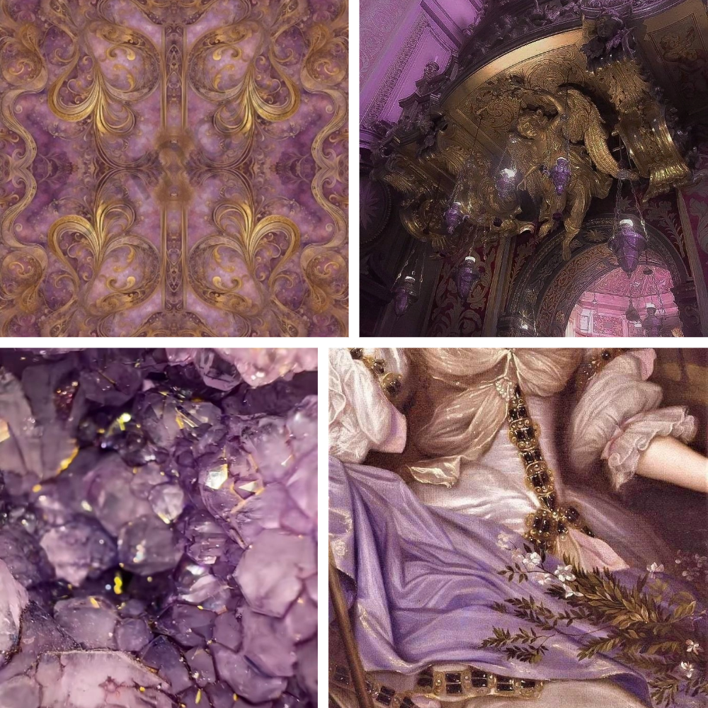 Golden Lilac Acrylic Coffin Press On Nail