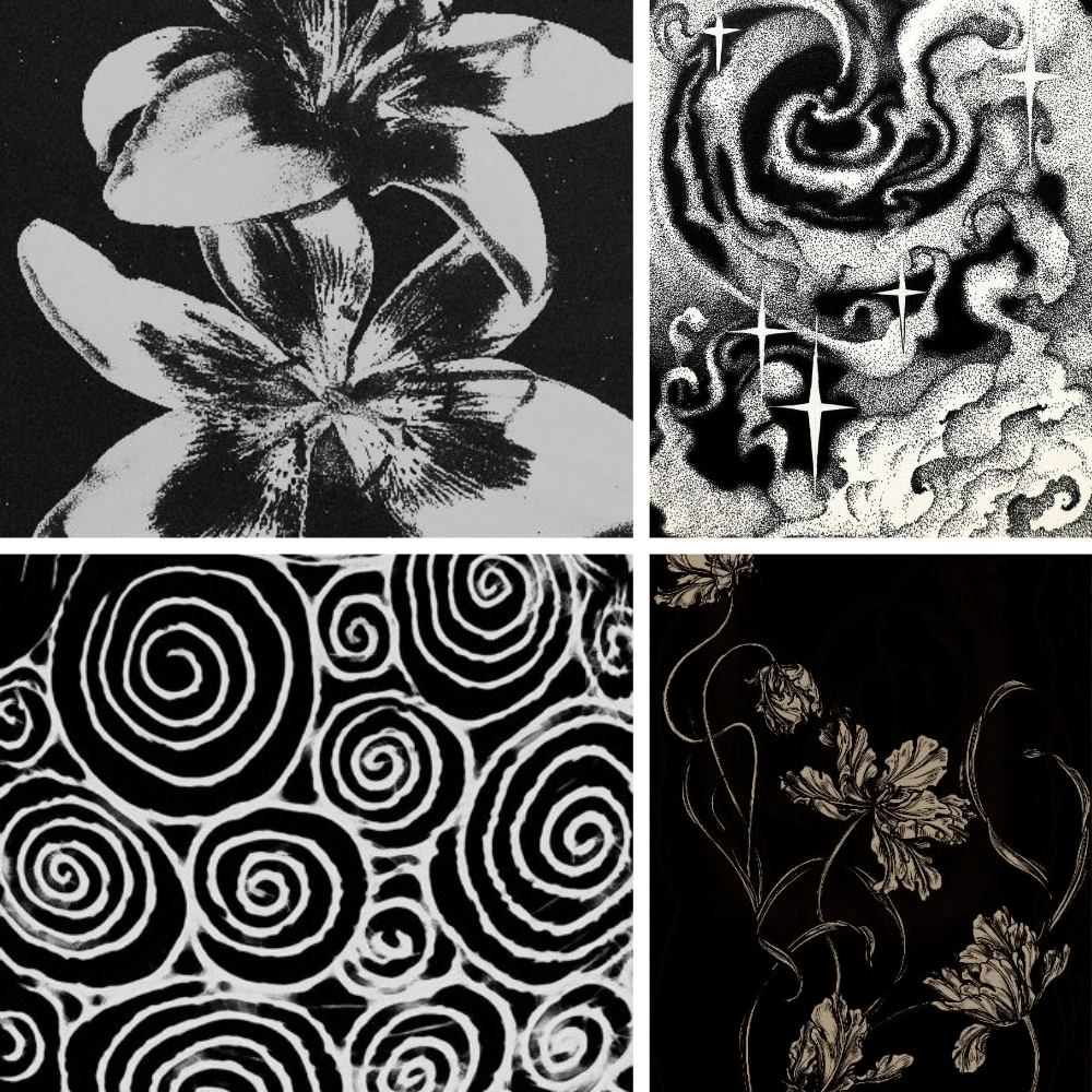 Funky Florals Acrylic Oval Press On Nail