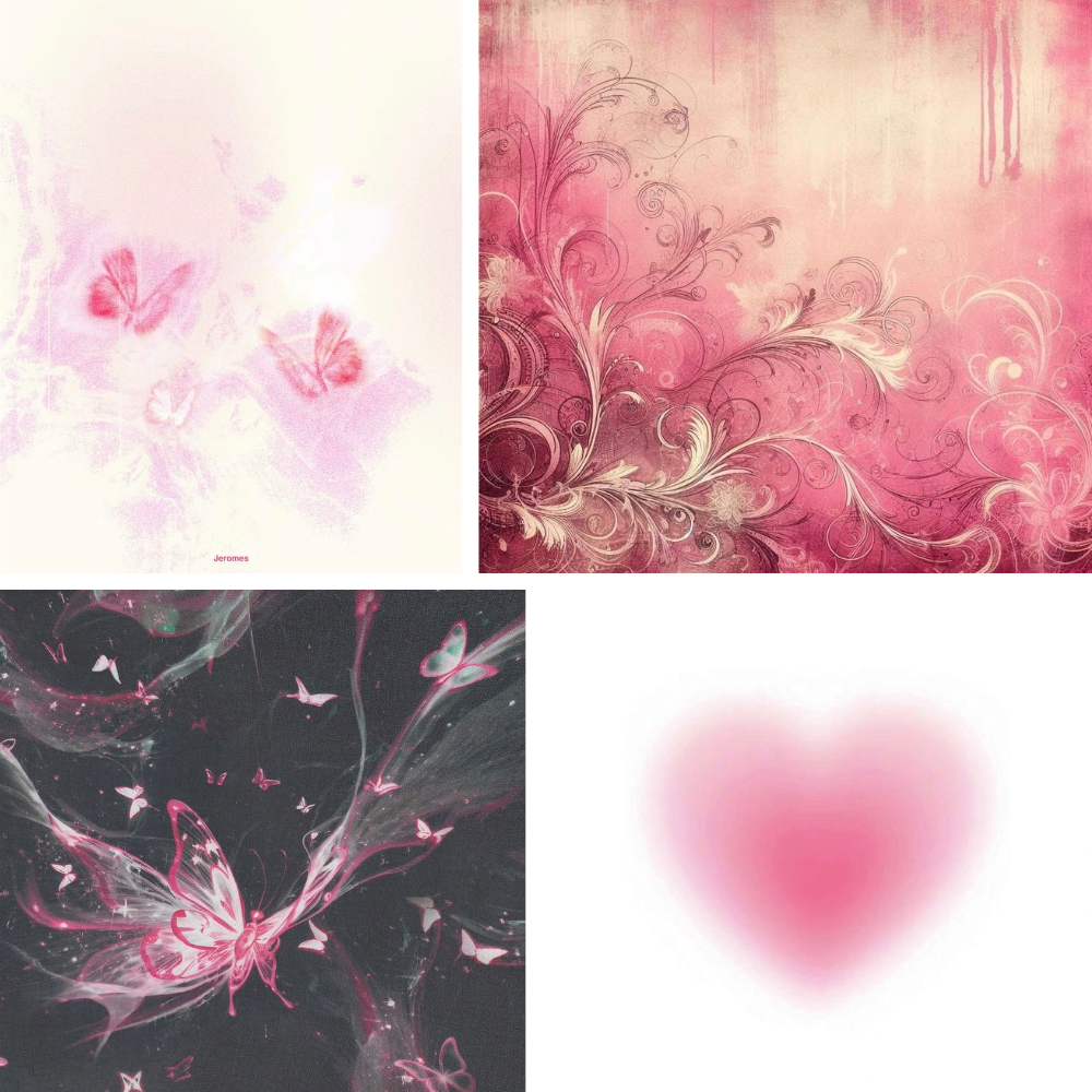 Butterfly Pink Acrylic Coffin press On Nail - MaYonail Store