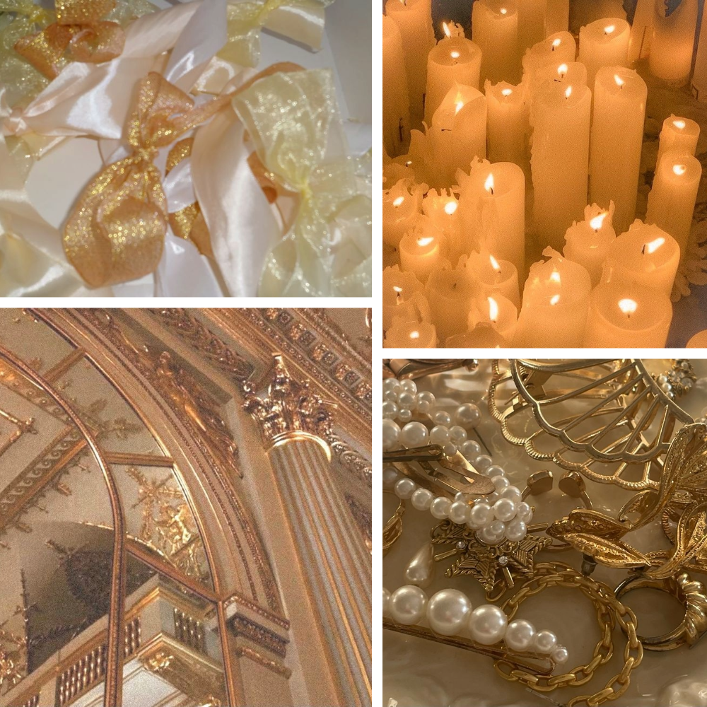 Golden Gifted Acrylic Square press On Nail