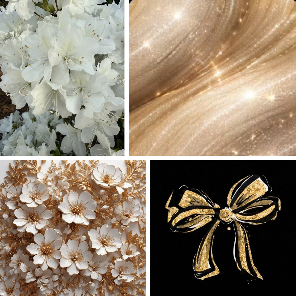 Nude Gold Acrylic Almond Press On Nail