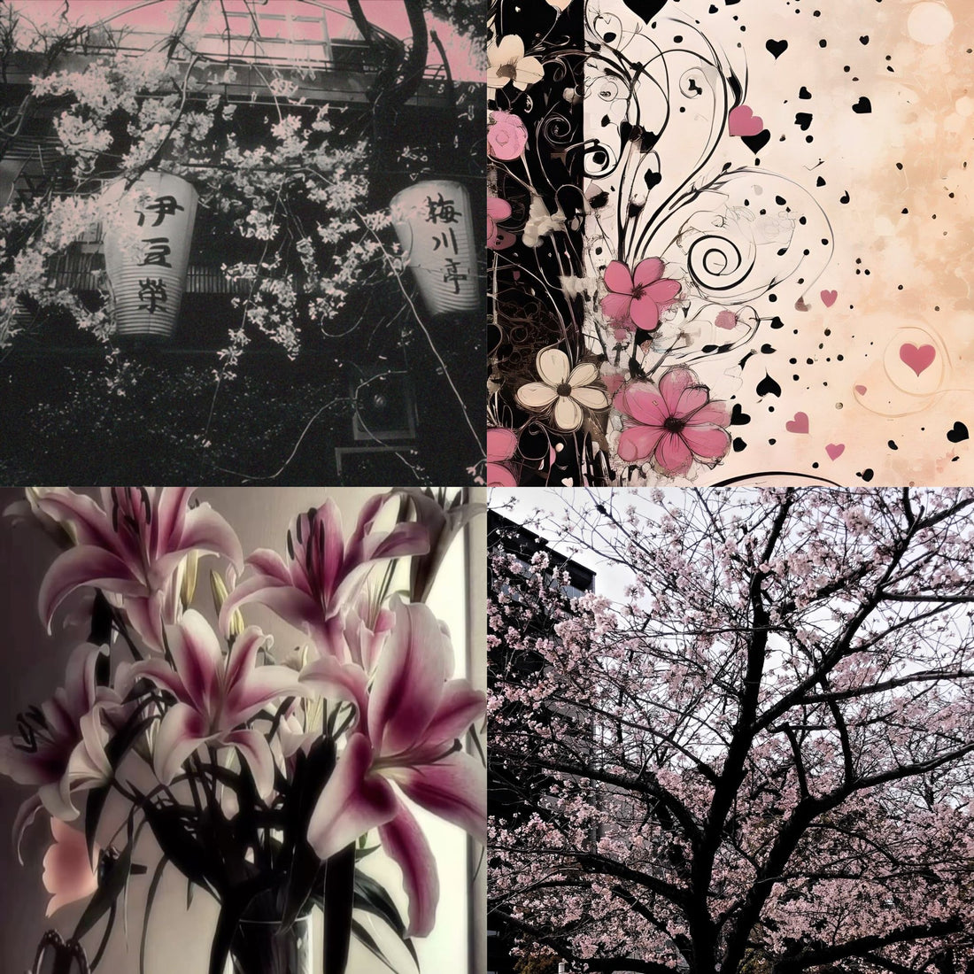 2000s Japanese Sakura Acrylic Almond press On Nail - MaYonail Store