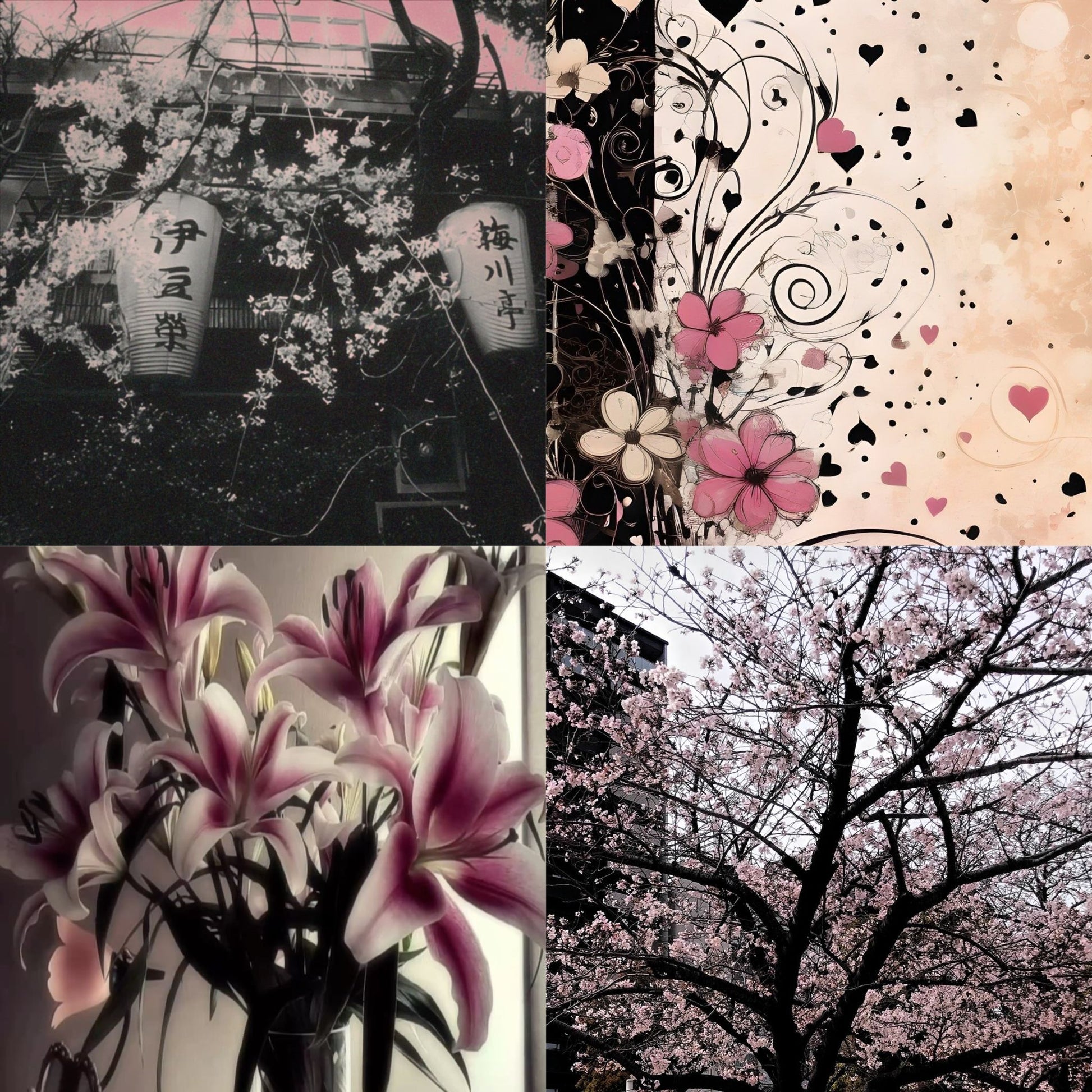 2000s Japanese Sakura Acrylic Almond press On Nail - MaYonail Store