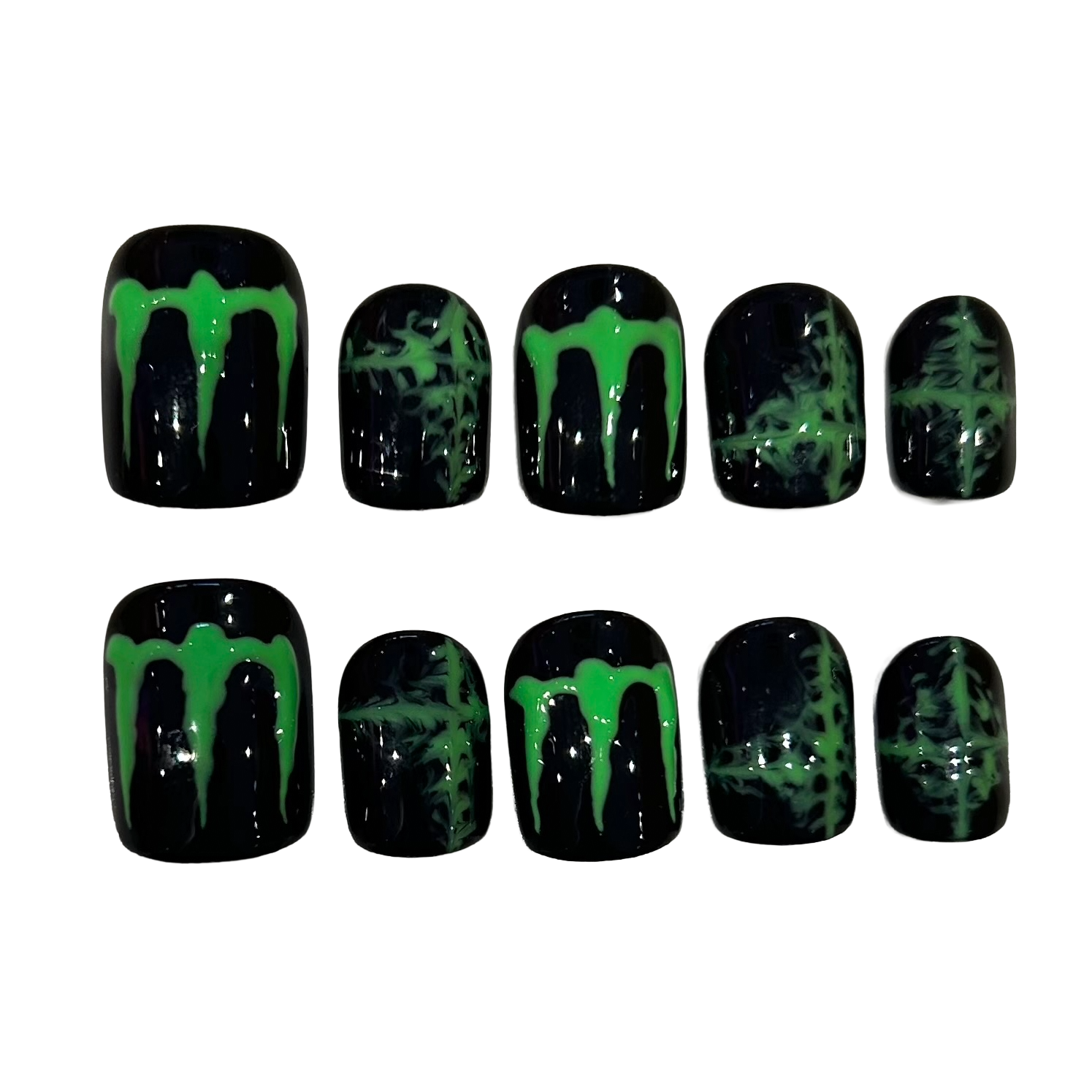 Classic Monster Acrylic Square Press On Nail - MaYonail Store