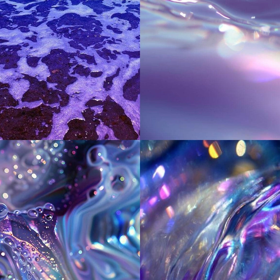 Purple Glimmer Acrylic Almond Press On Nail - MaYonail Store