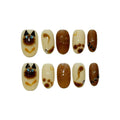 Meownail Siamese cat Acrylic Round Press On Nail - MaYonail Store