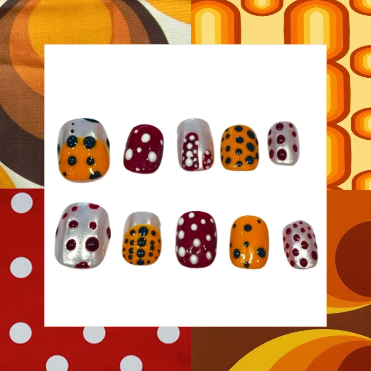 Retro Pop Acrylic Square Press On Nail - MaYonail Store