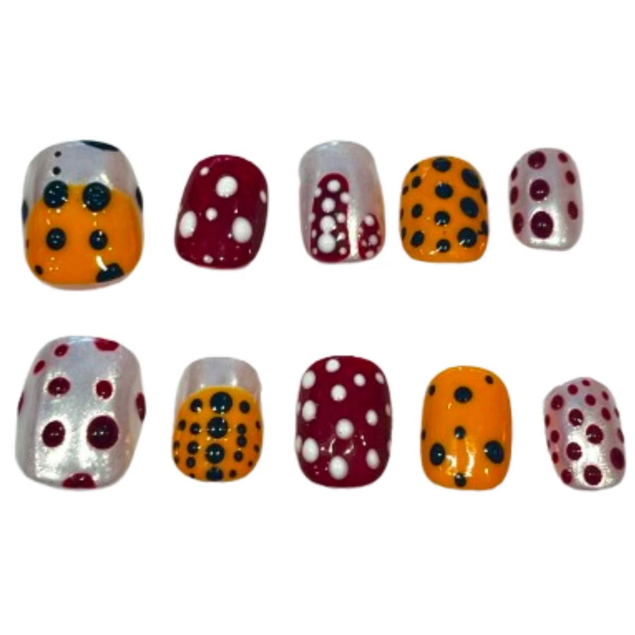 Retro Pop Acrylic Square Press On Nail - MaYonail Store