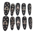 Silver Love Acrylic Oval Press On Nail - MaYonail Store