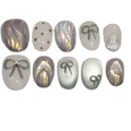Silver Secrets Acrylic Oval Press On Nail - MaYonail Store