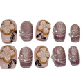 Floral Fun Acrylic Square Press On Nail - MaYonail Store