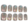 Simple Holographic Acrylic Square Press On Nail - MaYonail Store