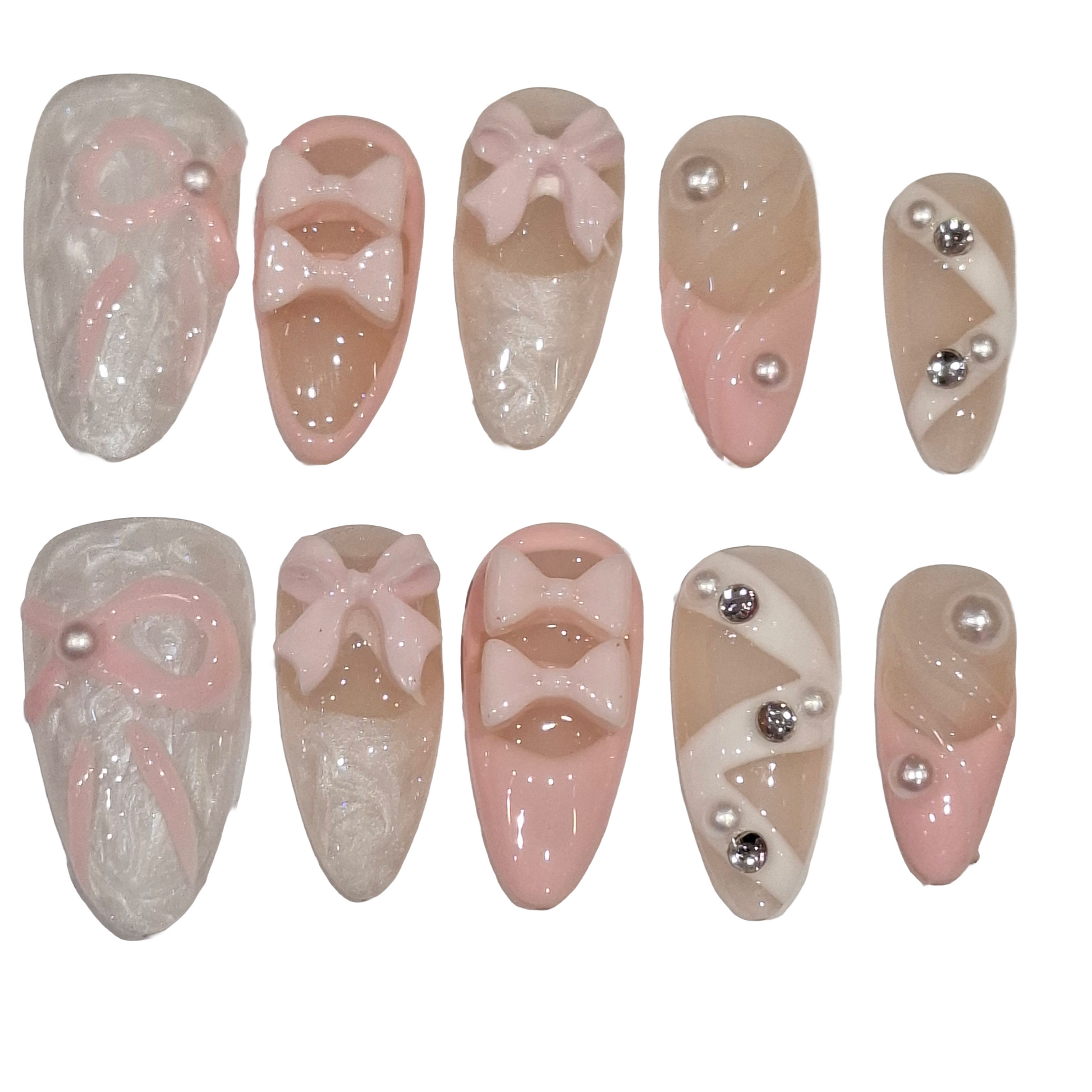 Soft Pink Acrylic Almond press On Nail - MaYonail Store
