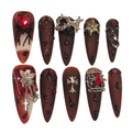 Spider Bait Acrylic Stiletto Press On Nail - MaYonail Store