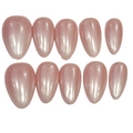Pearly Pink Acrylic Almond press On Nail - MaYonail Store