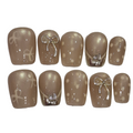 Golden Gifted Acrylic Square press On Nail - MaYonail Store