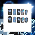 Extra Blue Acrylic Square Press On Nail - MaYonail Store