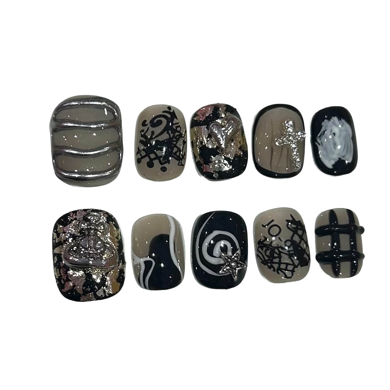Ritual Ink Acrylic Square Press On Nail - MaYonail Store