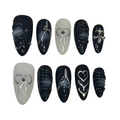 Dark Coquette Acrylic Almond Press On Nail - MaYonail Store