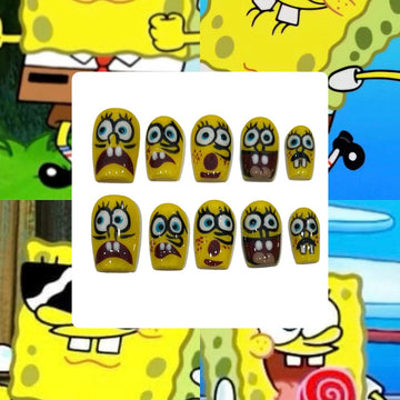 Spongebob Acrylic Square Press On Nail L336